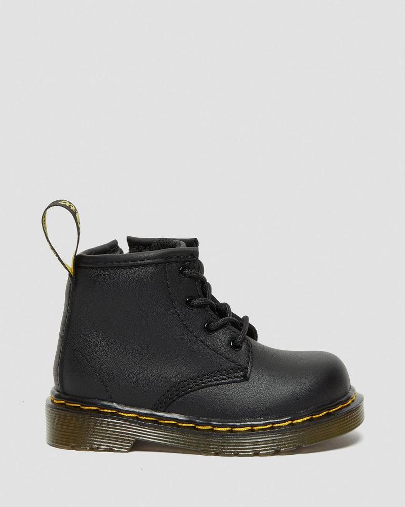 Dr Martens Infant 1460 Softy T Leren Veterlaarzen Kinderen Zwart | NL 14NWY